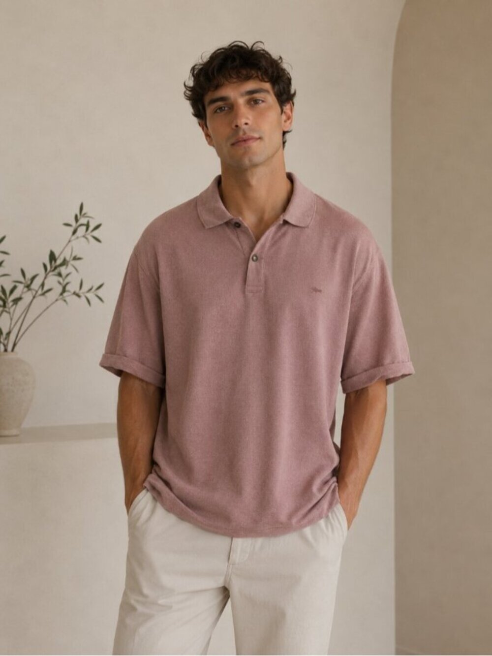 Vintage Christian Dior Monsieur Pink Polo Shirt Embroidered Logo Men's M 0732